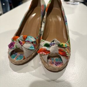 Stuart Weitzman Multicolor Espadrille Wedges